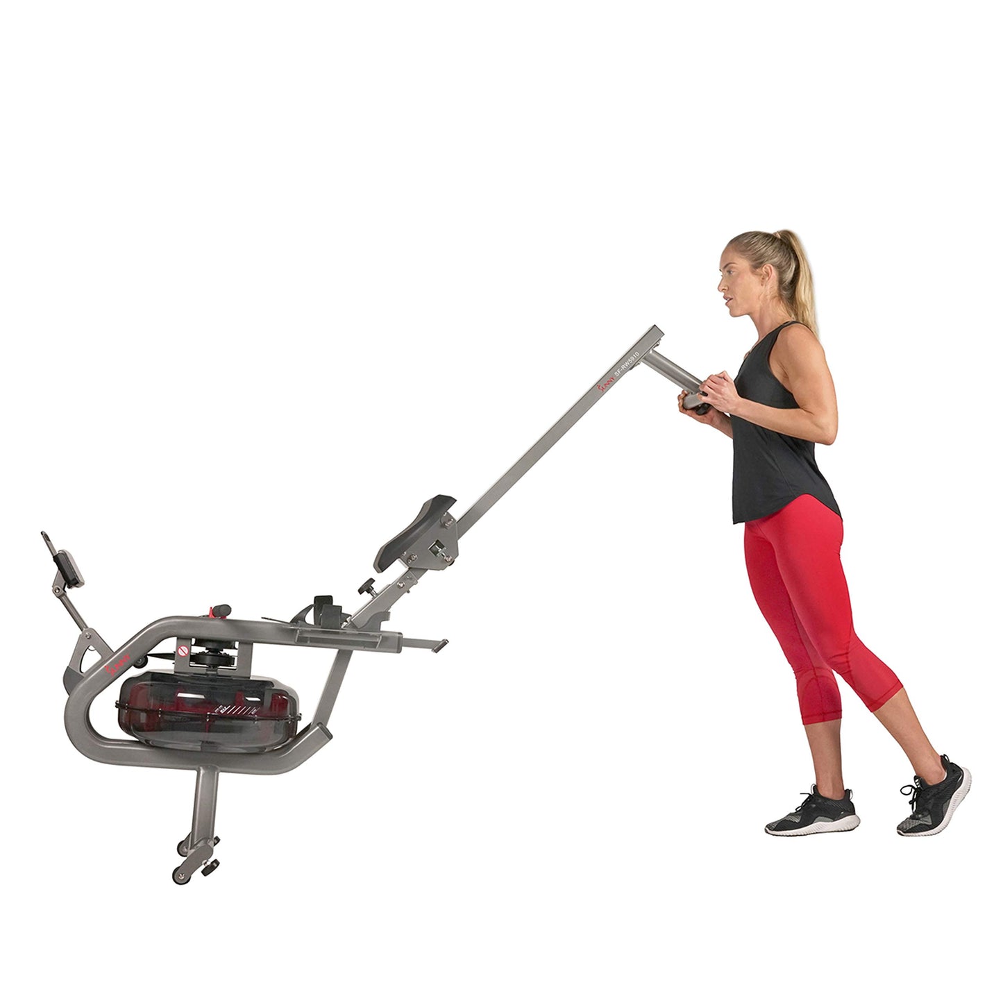 Sunny Health & Fitness Phantom Hydro Water Rowing Machine - SF-RW5910, Silver