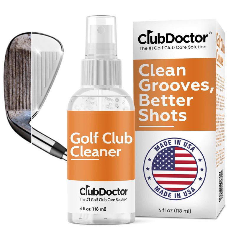 Club Doctor Golf Club Cleaner Spray, Club Cleaning Solution Removes Dirt From Grooves, Increase Spin and Improve Ball Flight, Fits into Bag for Convenience - 4 oz