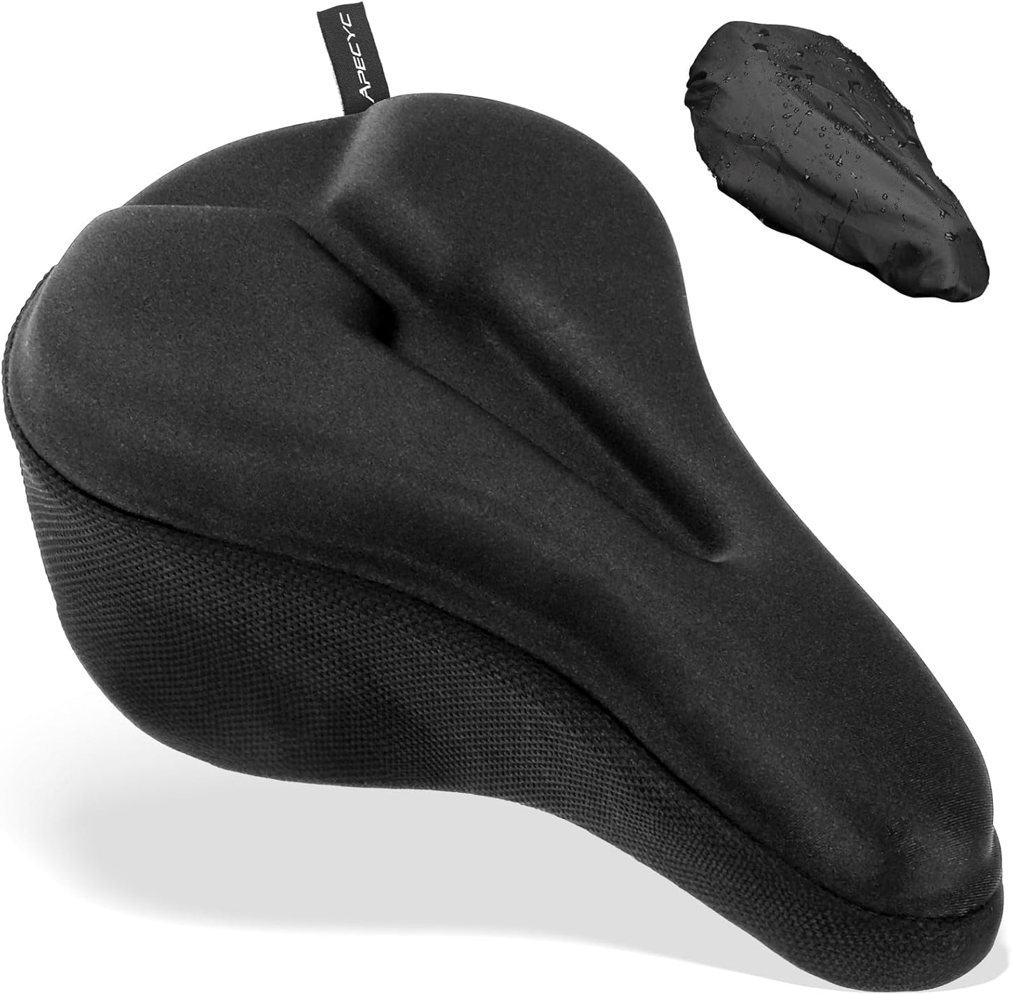 Bike Seat Cushion | Gel Padded Saddle Cover for Men & Women - Extra Soft Comfort for Peloton, Stationary & Mountain Bikes