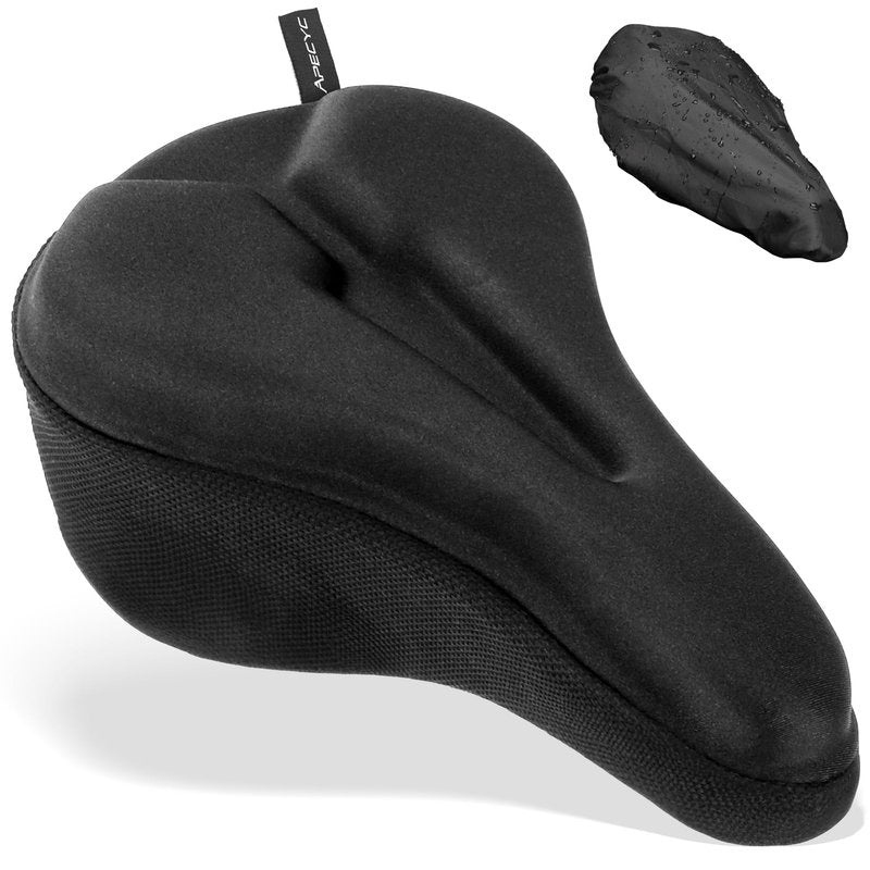 APECYC Bike Seat Cushion Gel Padded Saddle Cover for Men Women - Extra Padding Soft Comfort Bicycle Seat Cushion for Peloton, Stationary, Spin, Mountain, Road, Ebike