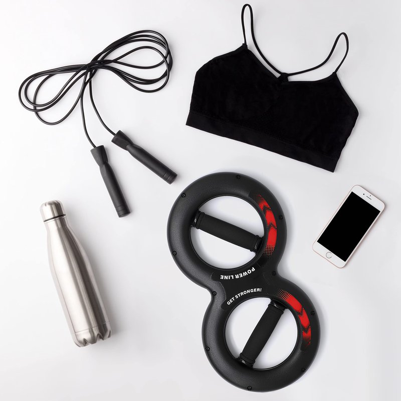 Silfrae Gym Multifunctional Hand and Forearm Trainer, Gripper Exerciser Strengtheners (Black, 30Kg)