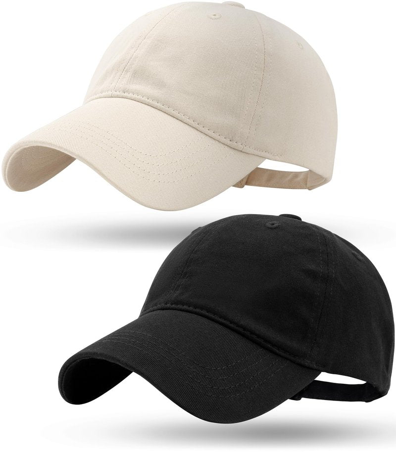spxkd Baseball Cap for Men Women Washed Cotton Unstructured Black