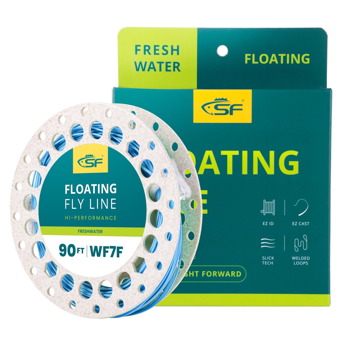 SF Fly Fishing Line with Welded Loop Weight Forward Floating Fly Line WF7F 90FT