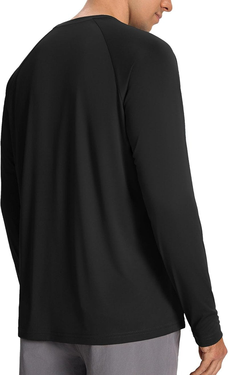 Men's Sun Protection Shirt - UPF 50+ Long Sleeve UV Rash Guard for Fishing & Beach | Quick Dry Athletic Wear
