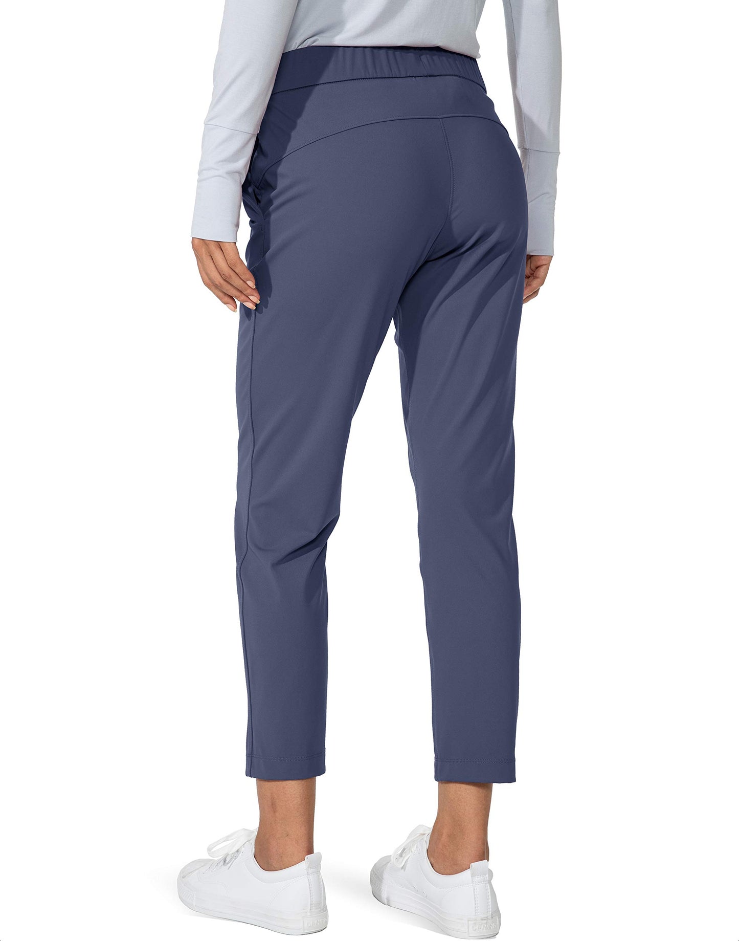 G Gradual Women's Pants with Deep Pockets 7/8 Stretch Sweatpants for Women Athletic, Golf, Lounge, Work (Dusty Blue, XX-Large)