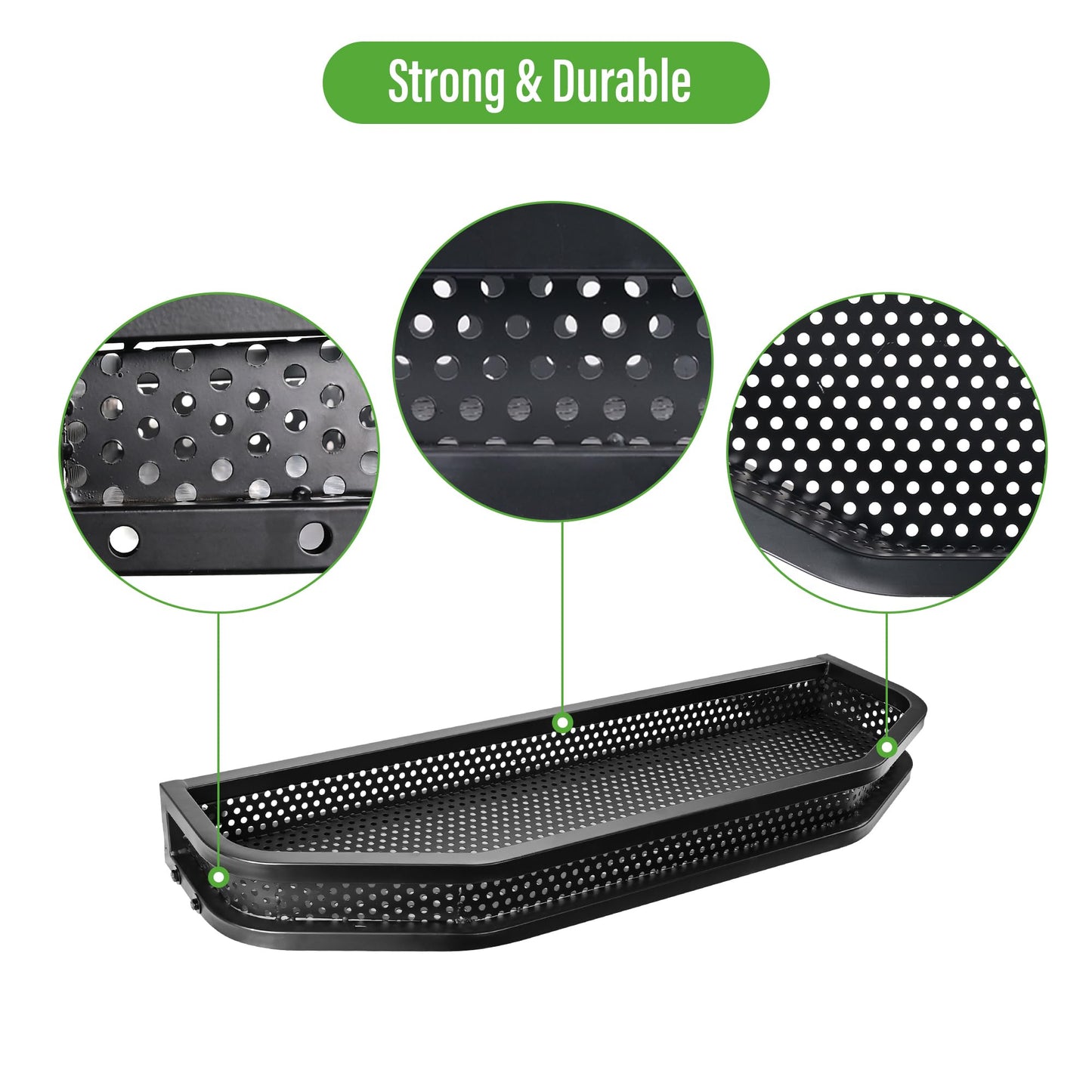 10L0L Golf Cart Club Car Precedent Front Cargo Basket Clay Outer Utility with Mounting Brakets for Gas & Electric Golf Carts, Heavy-Duty Steel Drop Mesh Storage Rack