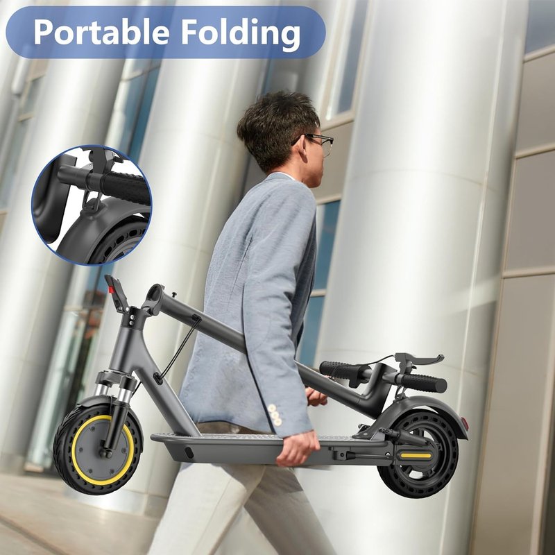 NAVIC Electric Scooter for Adults - Dual Suspension E-Scooter with 19/22 MPH Speed | 8.5”/10" Tires, APP Control