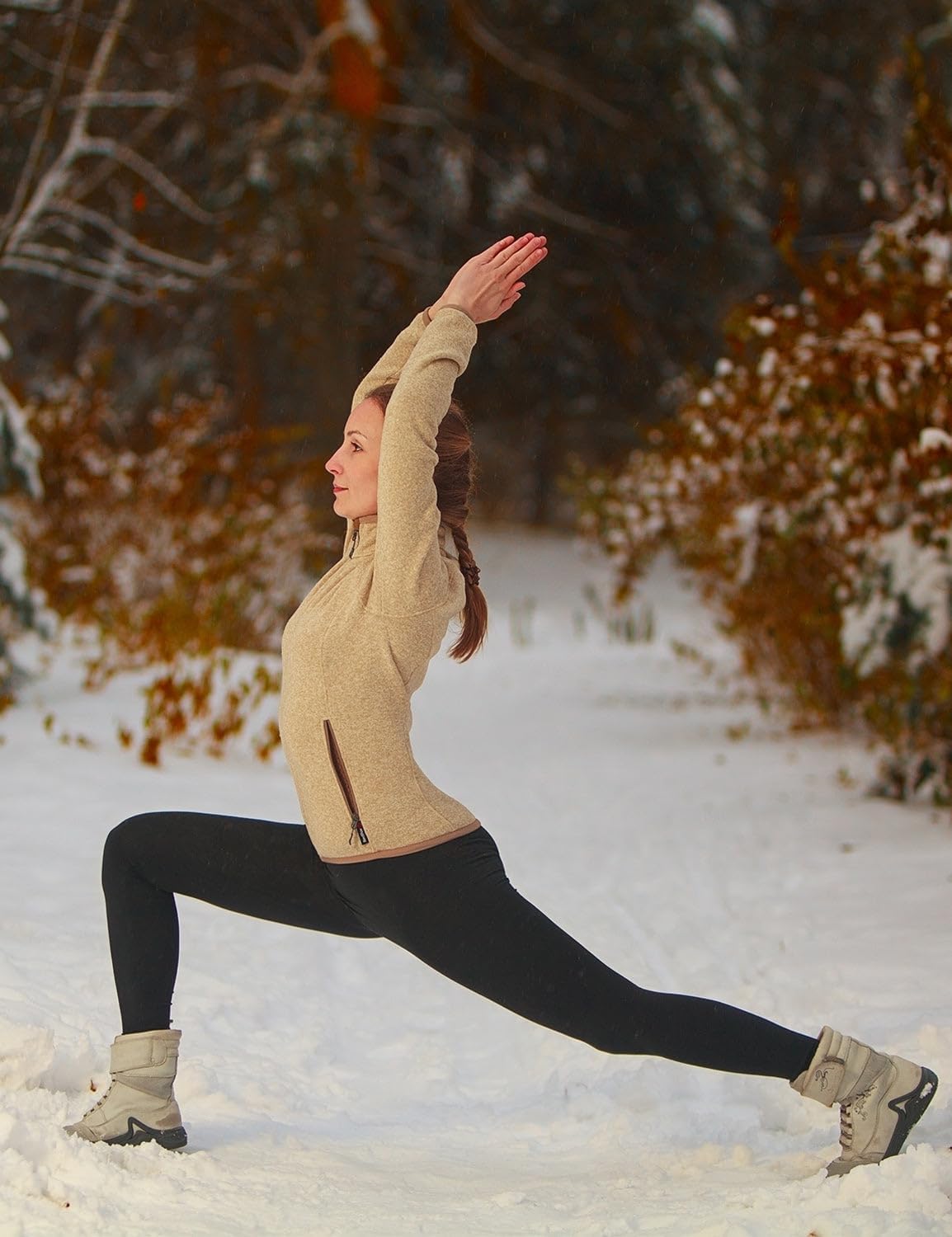 Fleece Lined Leggings for Women - Thermal Warm Tights | Cold Weather Gear with Pockets