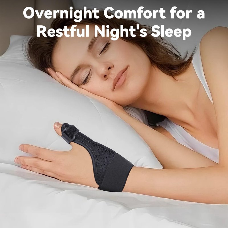 Synalytic Thumb Brace Right Hand or Left Hand for Arthritis Pain and Support, Adjust-to-Fit thumb splint for Men and Women, trigger thumb splint for Pain, Sprains, Arthritis, Tendonitis, De Quervains Tenosynovitis