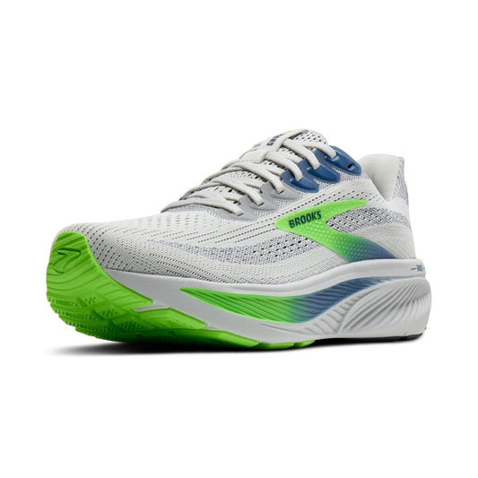Brooks Men's Ghost 17Sneaker, Oyster Beacon Blue Gecko, 11 US