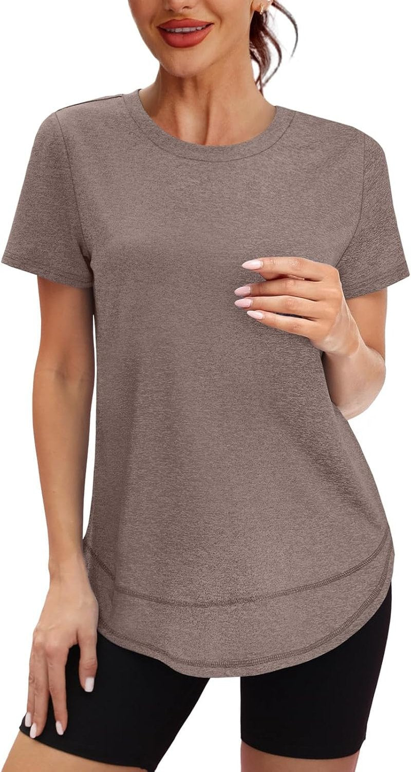 Women's Workout Tops - Short Sleeve Sun Protection UPF 50+ Quick Dry Hiking & Running | Sizes S-3XL