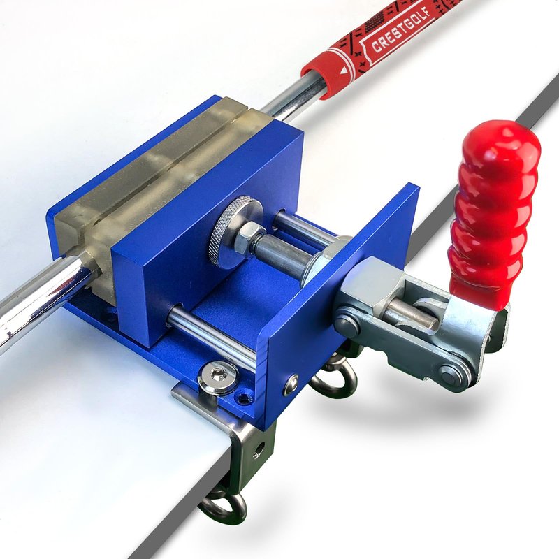 Crestgolf Drill-Free Golf Shaft Clamp, Club Holder Vise, Grip Removal Tool, Grip Replacement Kit