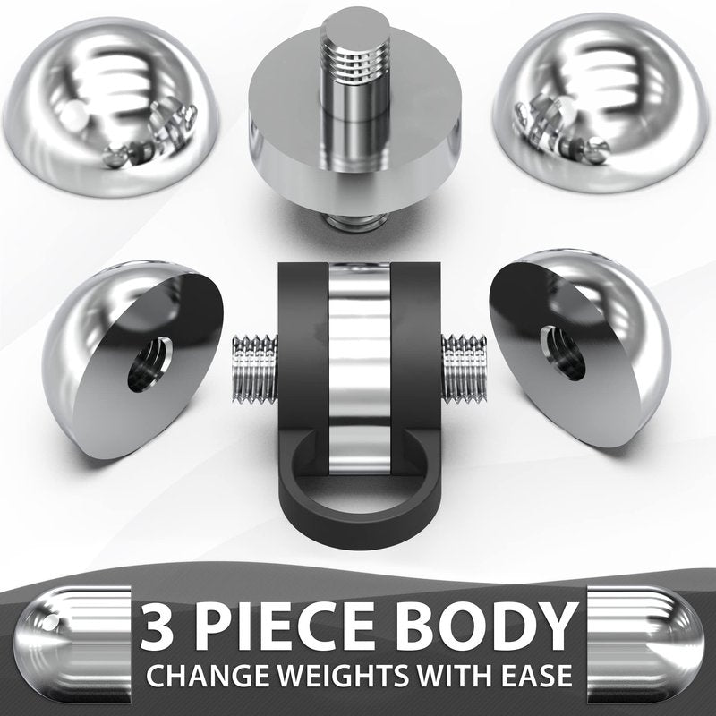 Synergee 2lb Set Cardio Hand Weights. Stainless Steel Hand Weights. Dumbbell Set.
