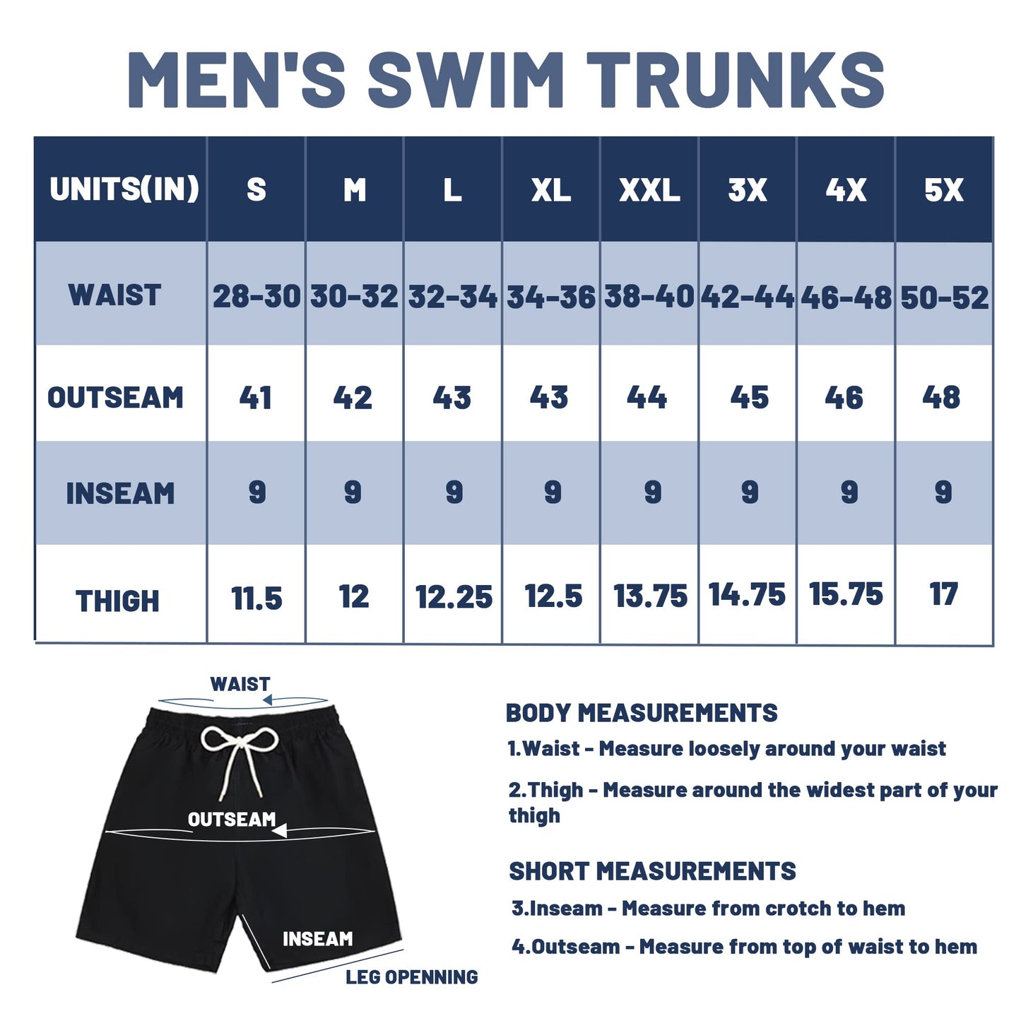 KAILUA SURF Mens Swim Trunks Long, Quick Dry Boardshorts, 9 Inch Inseam Mens Bathing Suits with Mesh Lining Navy Blue