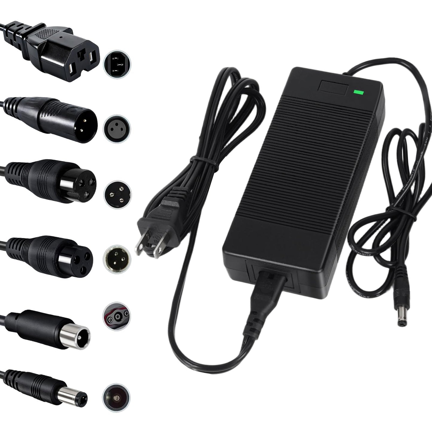 UL Certified 42V 2A 6-Prong Replacement Charger for 36V Electric Scooter & Hoverboard