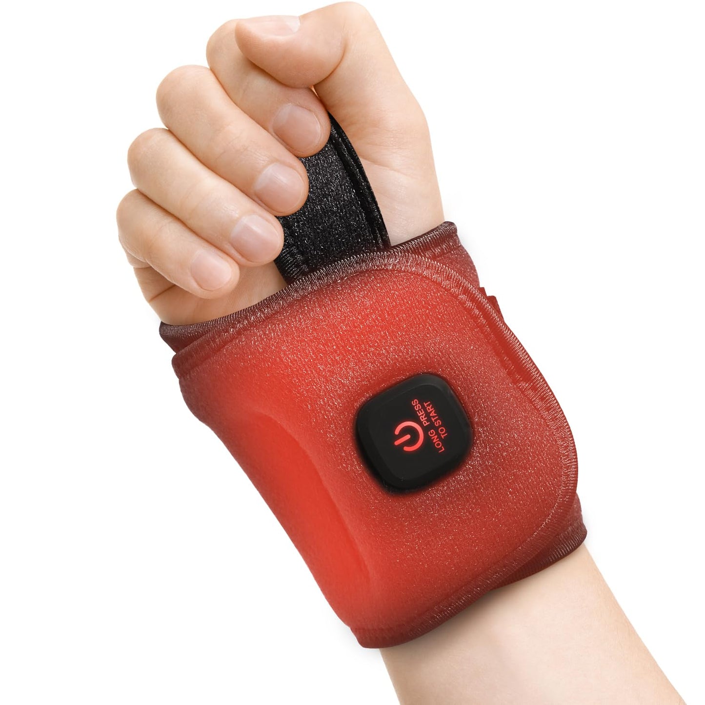 Auccipal Wrist Heating Pad, Heated Wrist Wrap for Arthritis Carpal Tunnel Tenosynovitis Relief, 3 Temperature Levels with 3000 mAh Rechargeable Battery (Black)