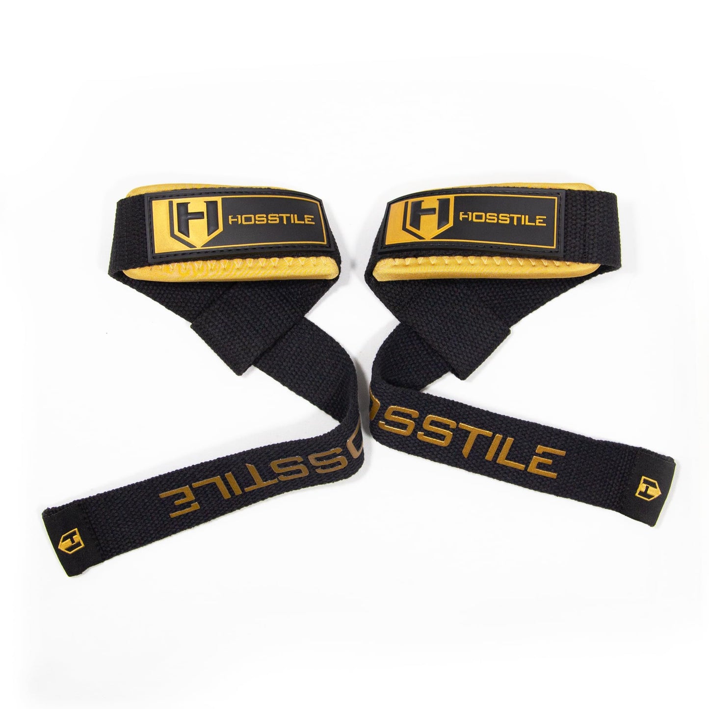 HOSSTILE Padded Lifting Wrist Straps (Pair) - Reinforced Support for Powerlifting, Bodybuilding, Gym Workouts, Strength Training, Deadlifts & Fitness Workouts - Extra Long, Durable, Adjustable