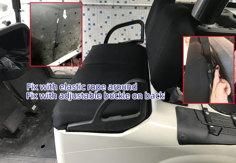 Dr.Acces Golf Cart Seat Cover Front+ reat seat Cover,Polyester Mesh |Breathable Bench Seat Cover for EZGO TXT RXV & Club Car DS 2000-up with 4 Seats (Flat Backrest)