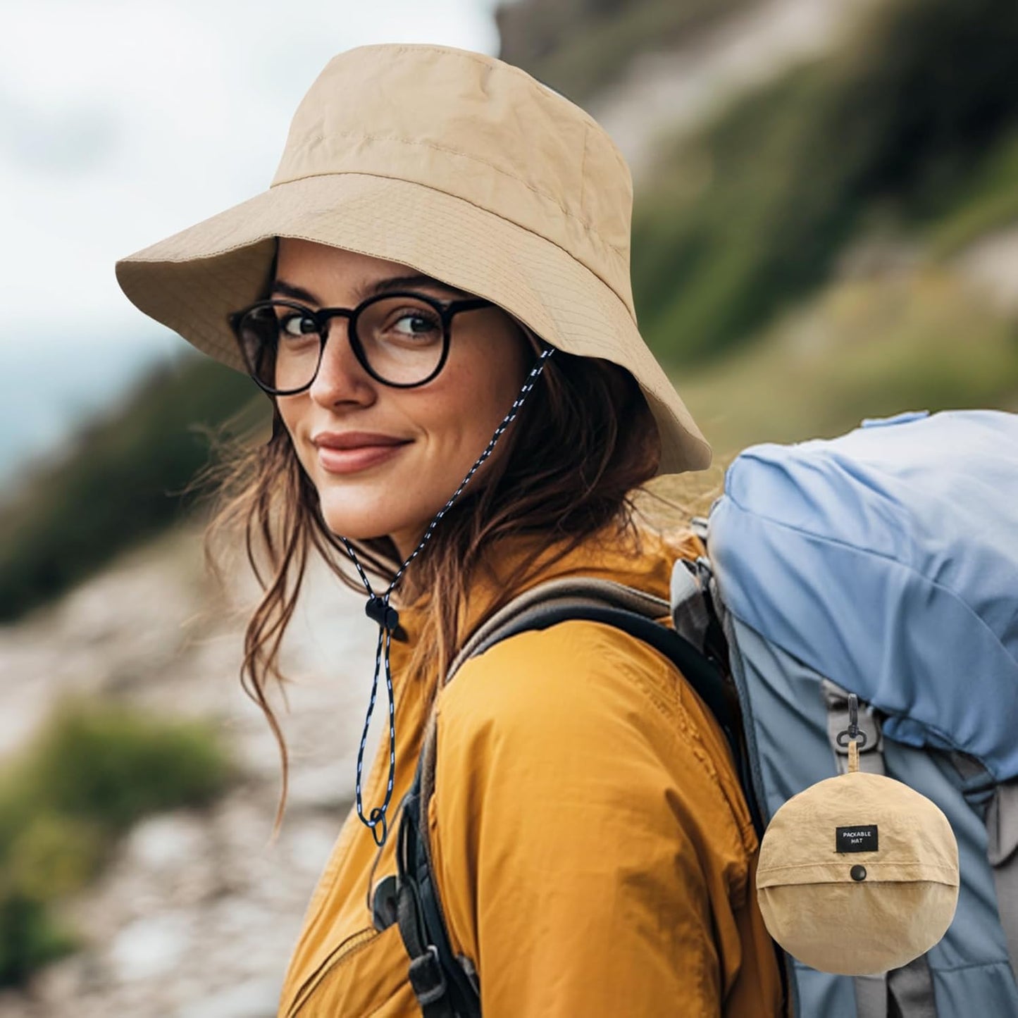 Packable Sun Bucket Hat - UV Protection, Waterproof & Lightweight | Ideal for Hiking & Outdoor Activities