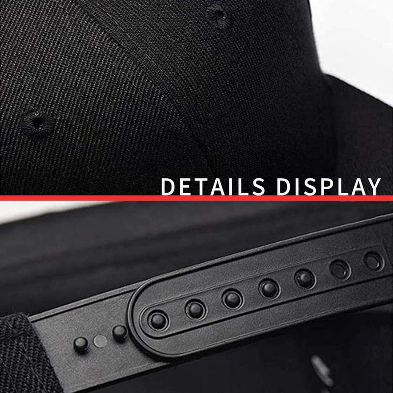 Snapback Hats for Men - Adjustable Flat Bill Black Baseball Cap | Stylish & Comfortable Fit