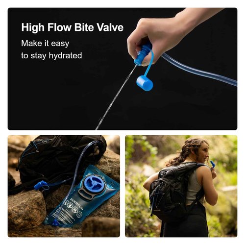 EVERFUN Hydration Backpack Bundle with 2L Water Bladder & 3L Water Bladder, 18L Insulated Pack with Rain Cover