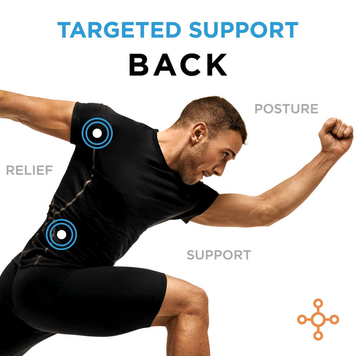 Tommie Copper Men’s Comfort Back Brace, Sweat Wicking Breathable Back & Muscle Compression Support for Everyday - Black - Small/Medium