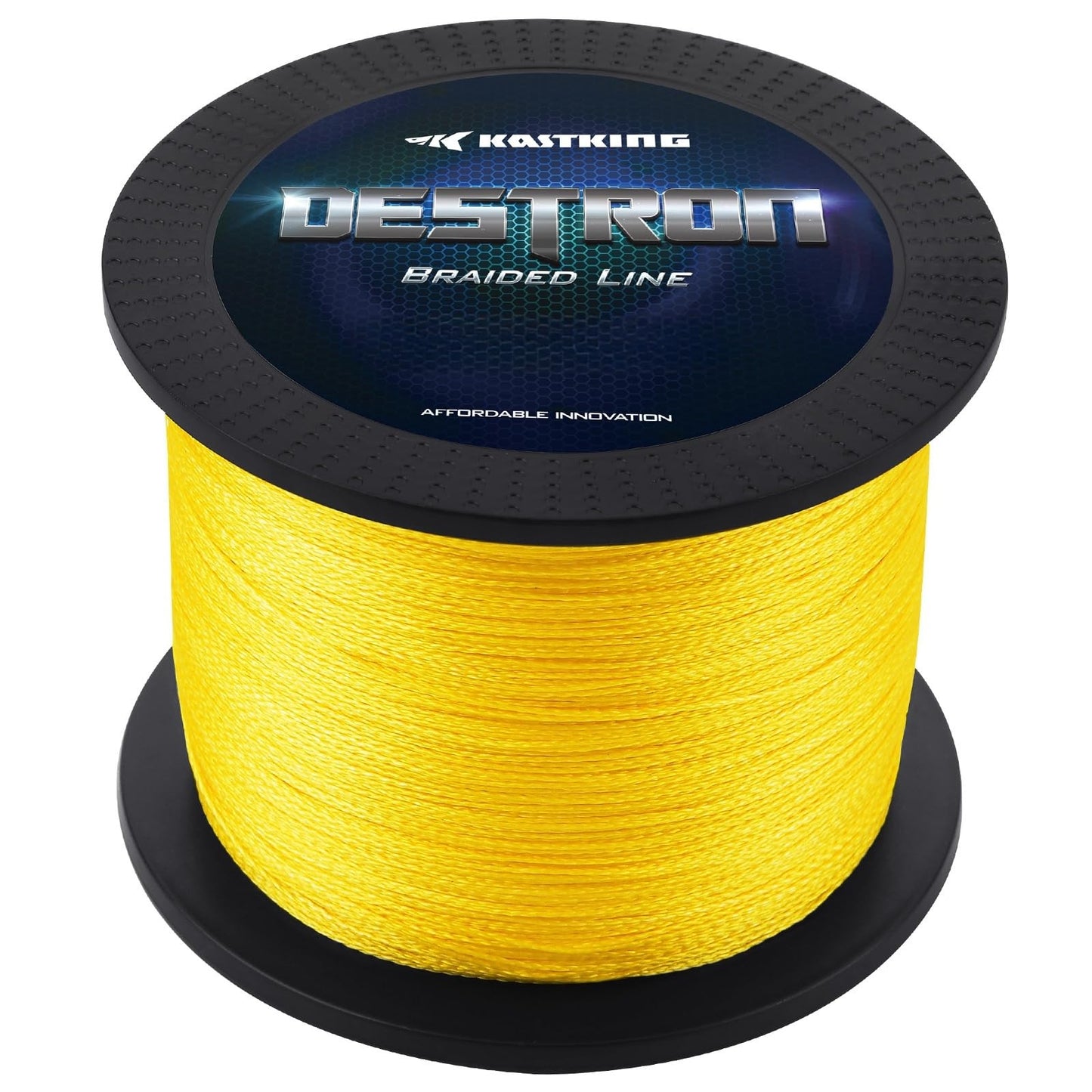 KastKing Destron Braided Fishing Line, Yellow, 4 Stands, 15LB, 600Yds