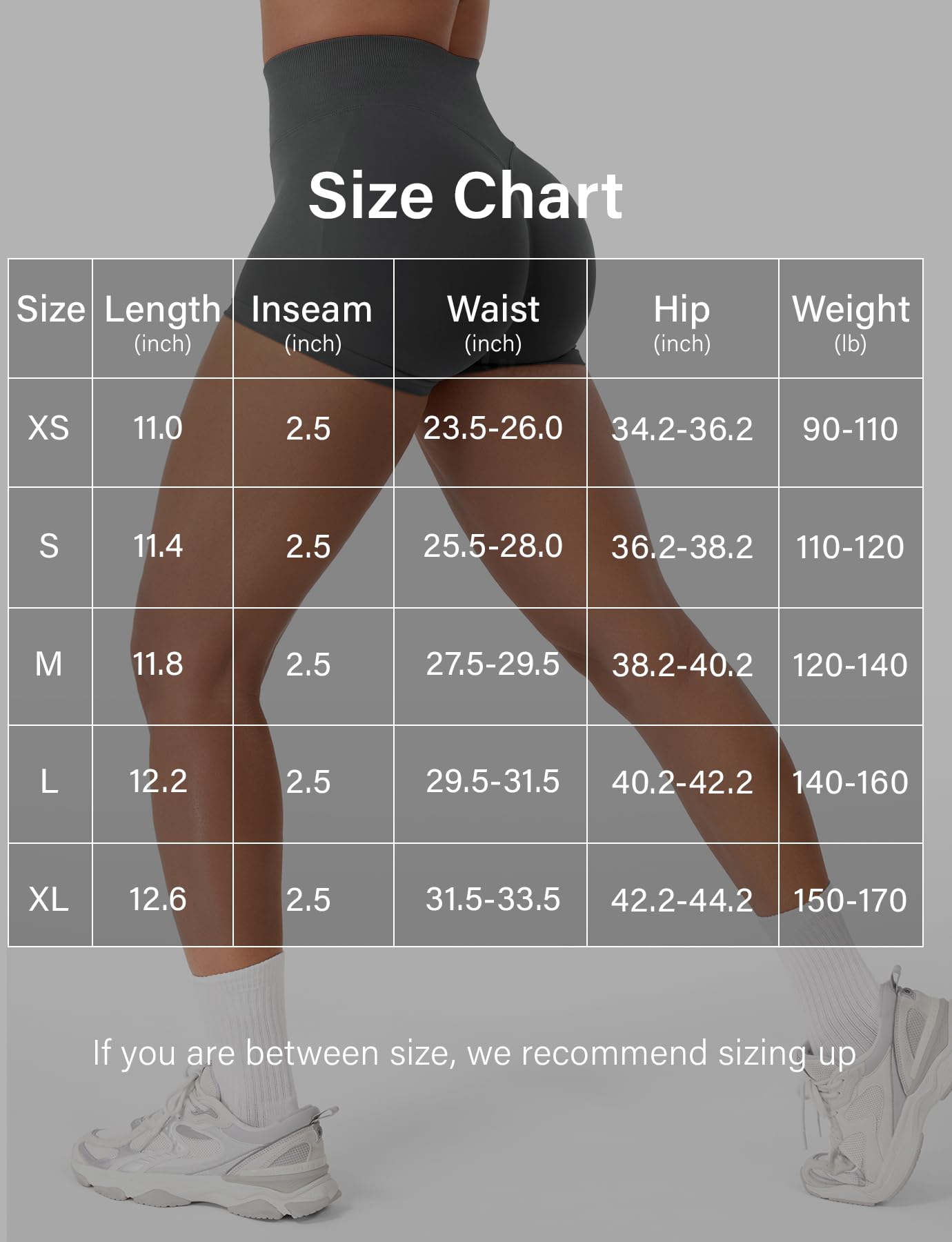VOYJOY Women Workout Impact Shorts 2.5"/ 3.6"/ 4.5"/ 6" Scrunch Butt Lifting Gym Seamless Booty Biker Shorts Dark Grey