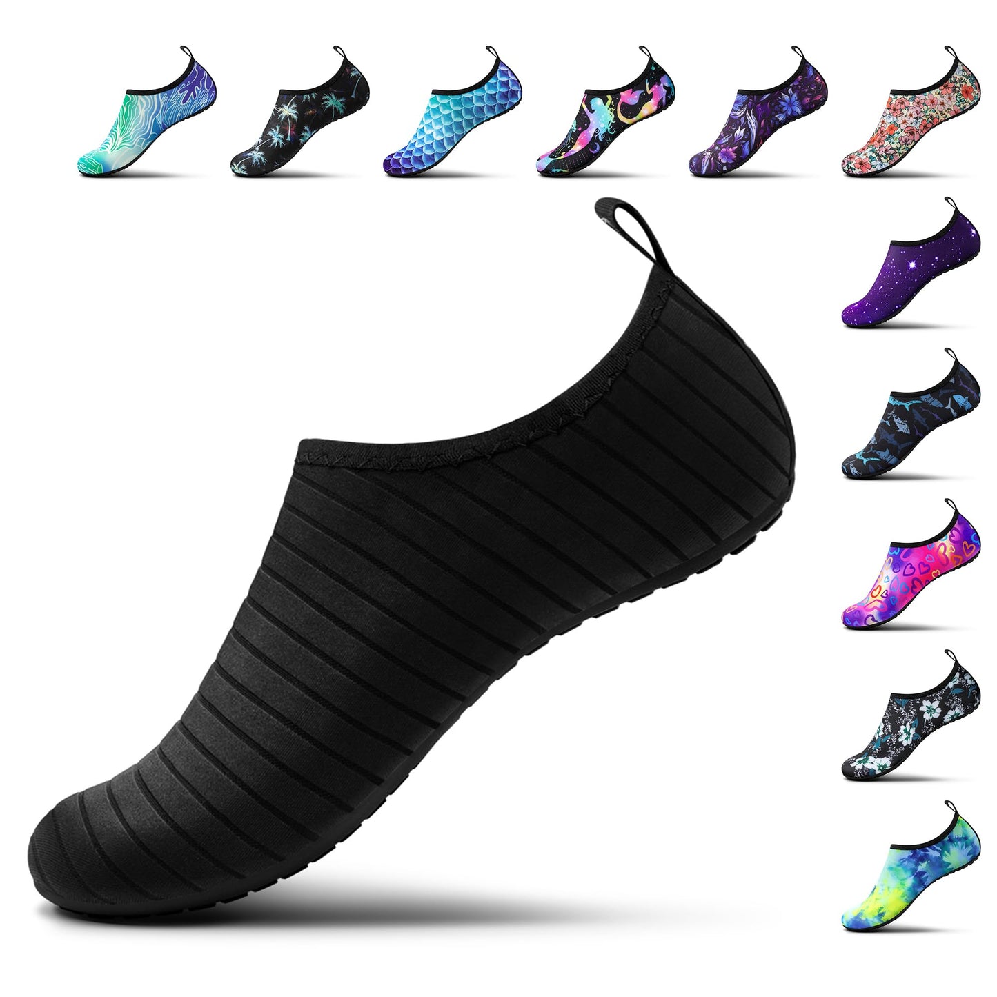 SIMARI Water Shoes for Women Men Aqua Socks Swim Surf Beach Barefoot Yoga Travel Camping Essentials Kayak Boat Accessories Quick-Dry Non Slip Adult Youth SWS002