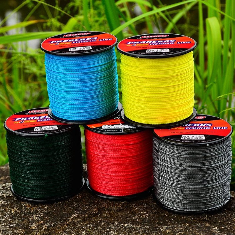 Braided Fishing Line - 4 Strands Multifilament PE Braid Wire for Saltwater | 6LB-100LB, 110-547 Yards