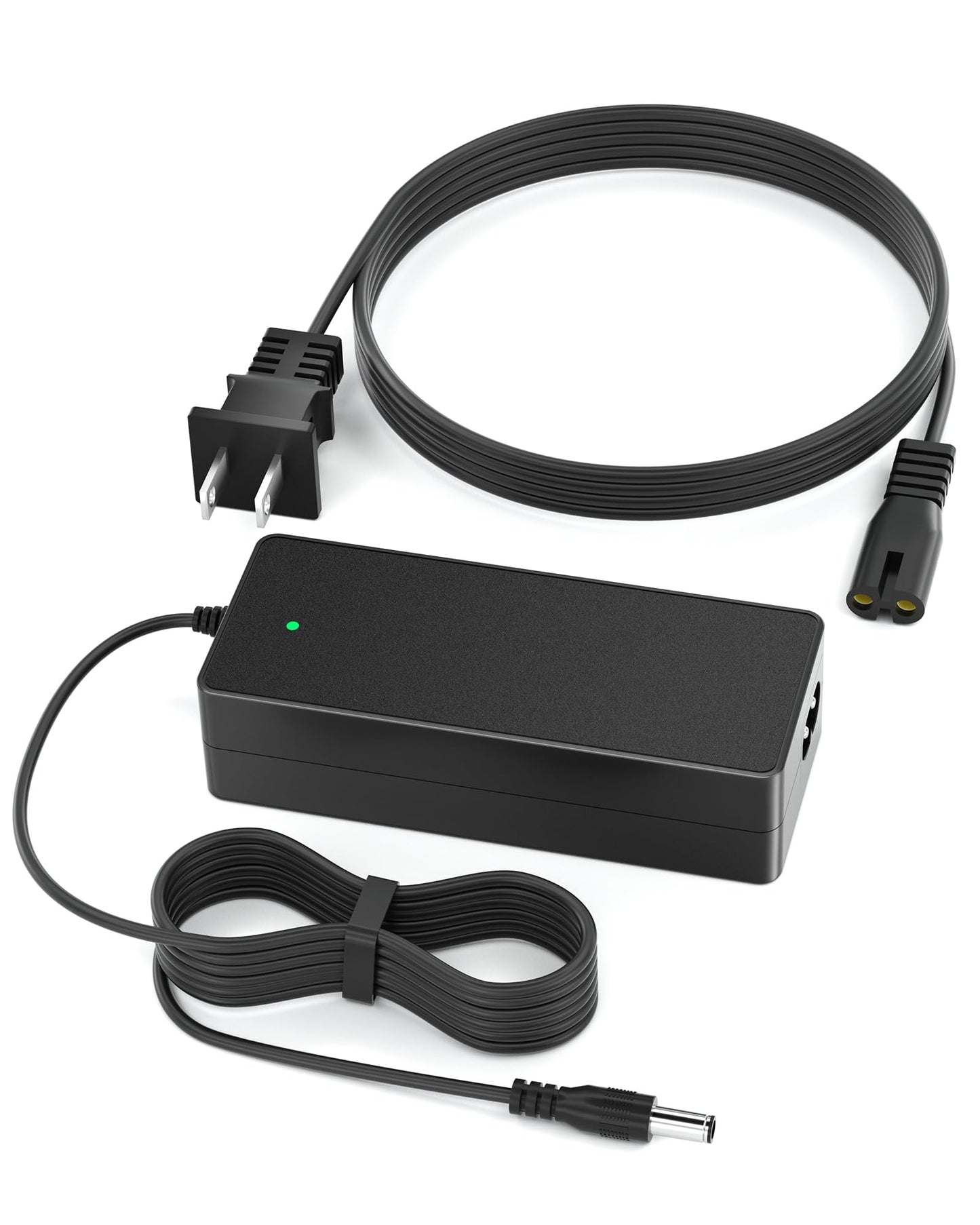 VHBW 42V 2A Electric Scooter Charger–Compatible with GoTrax GXL V2, Apex, XR Ultra, Electric Scooters with 36V Lithium Battery - Round DC Plug (Not 3-Prong or XLR)