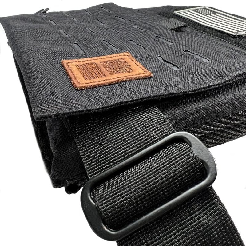 UBK MADE SPEED VEST Weighted Vest Woman, Heavy-duty fabrics optimized for running and workouts 15lb sand plates (Black)