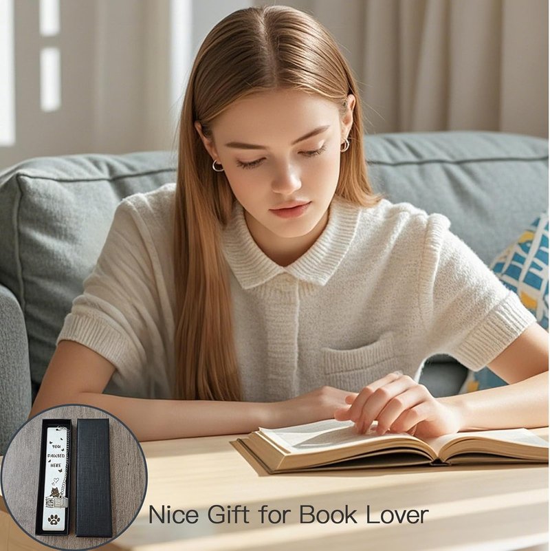 Cat Metal Bookmark - Cute Durable Bookmark for Book Lovers | Perfect Gift for Cat Lovers (Black Cat)