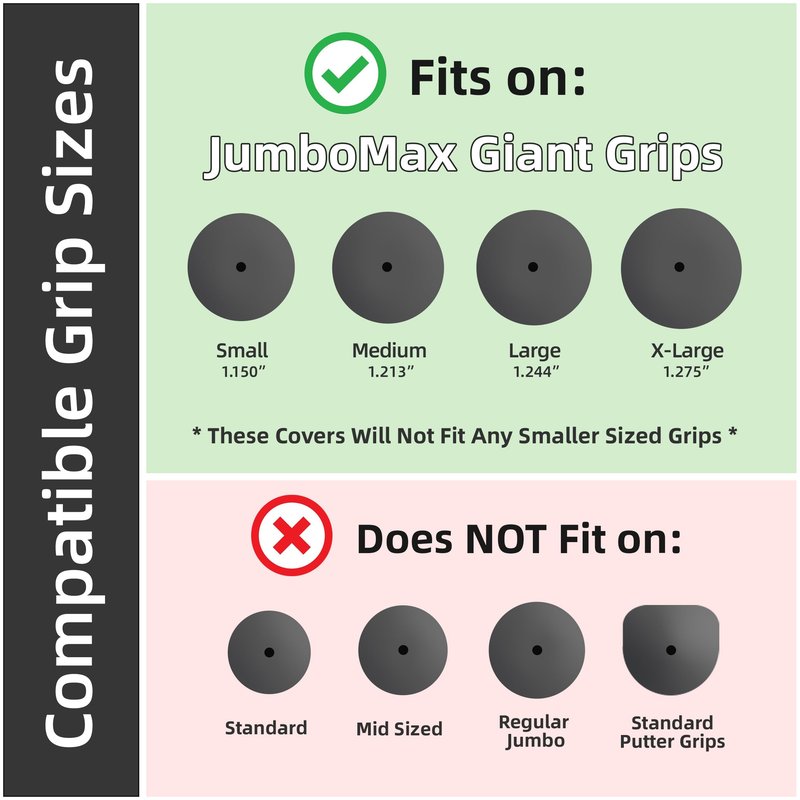 ARYZE 14 Pack Super Jumbo Golf Club Sensor Covers – for JumboMax & Oversize Grips ONLY – Compatible with Garmin Approach CT10 & Arccos Sensors (Black)
