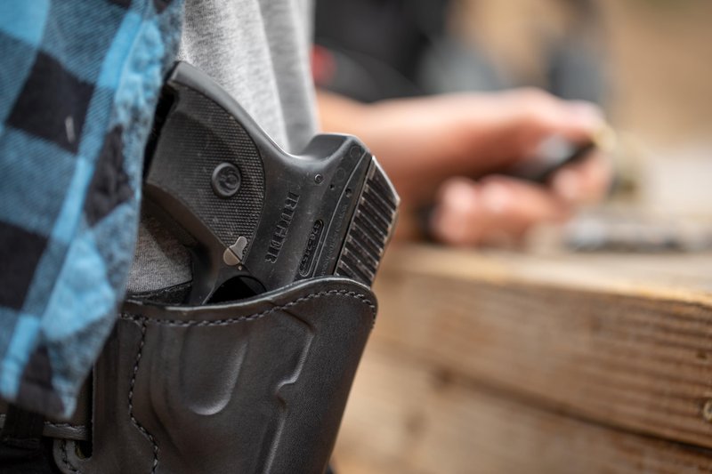 Bianchi Gun Leather Bianchi 105 Minimalist with Slot Hip Holster - Size:14 Colt Govt .45 (Black, Left Hand)