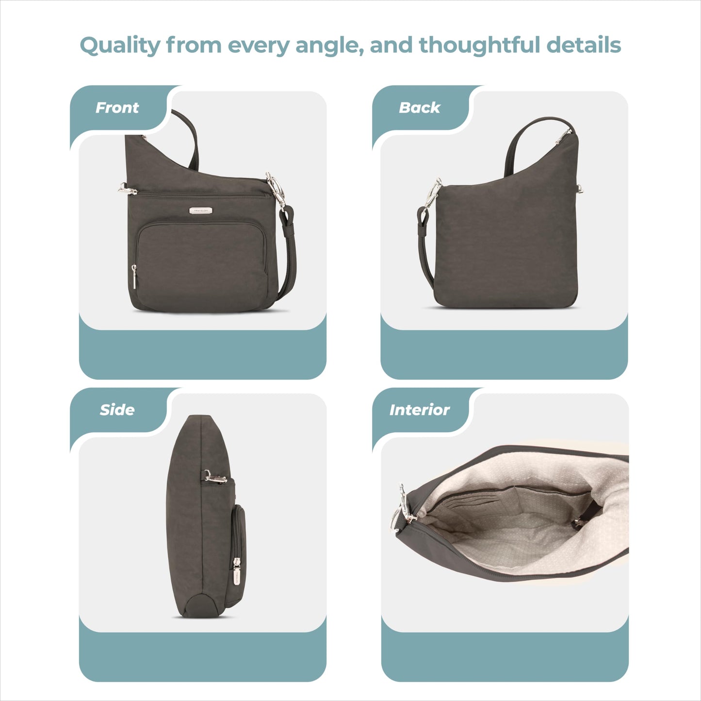 Travelon Anti-Theft Essentials North/South Crossbody Bag