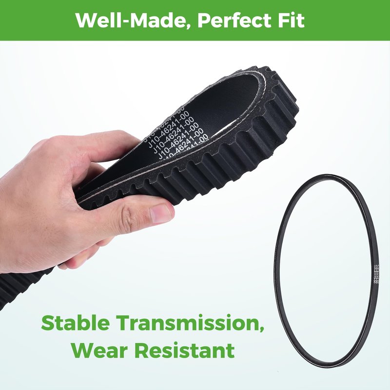 10L0L Golf Cart Clutch Drive Belt & Starter Generator Belt Kit for Yamaha G1 / G3 2 Cycle Gas Models 1978-1989,OEM# J10-46241-00-00, J17-46241-00-00, J10-81173-00