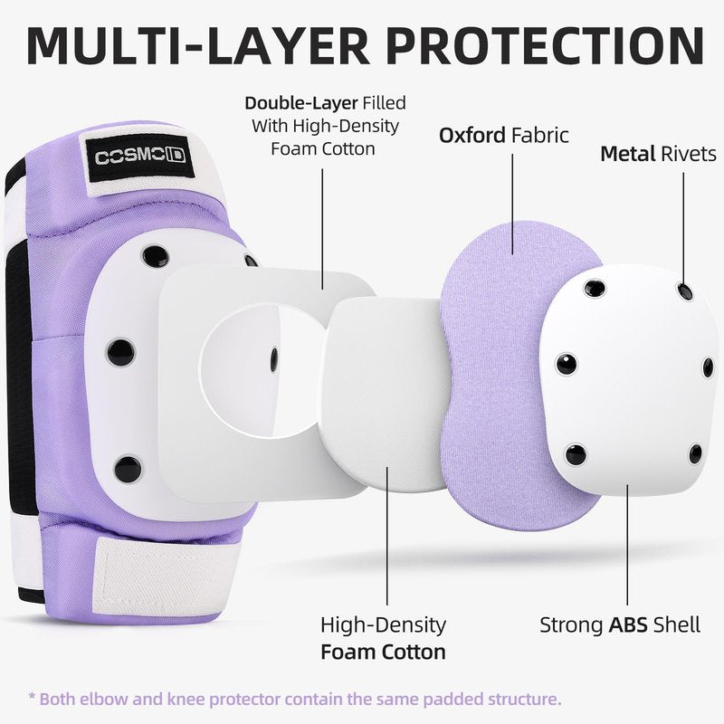 Knee Pads for Women/Men /Youth Skate Pads Adult Knee and Elbow Pads with Wrist Guards for Roller Skating, Skateboard, Skateboarding and Scooter