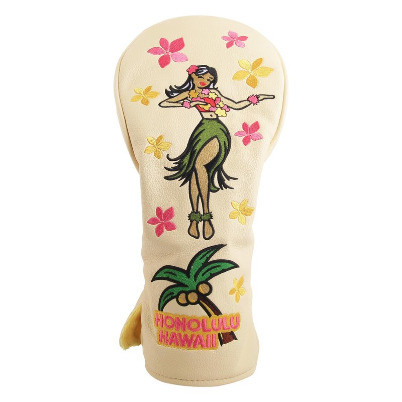 Studio Crafted Honolulu Hawaii Hula Girl Golf Driver Fairway Woods Hybrid Headcover (Driver Cover)