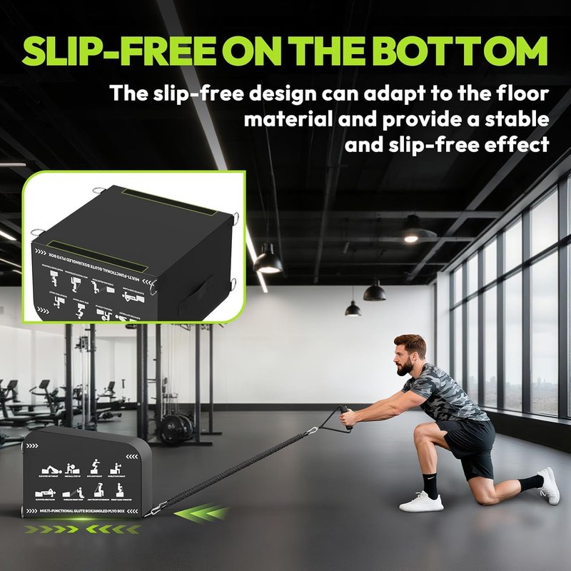 Hip Thrust Bench - Multi-Functional Slip-Free Glute Machine for Home & Gym | Versatile for Squats, Push-Ups, & More