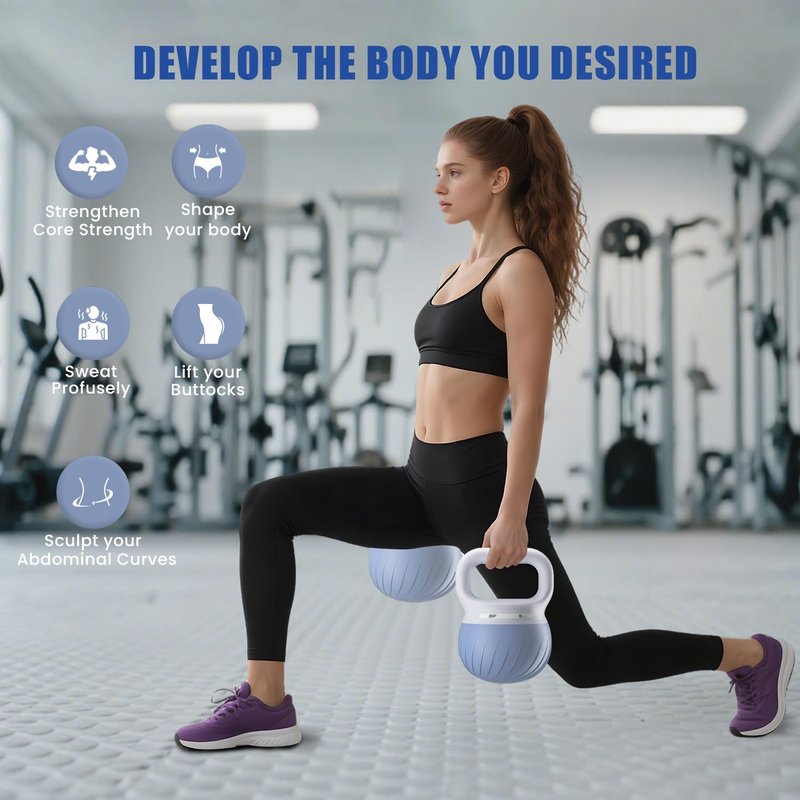 YYJO Soft Kettlebell - Kettlebell Sets Iron Sand Filled 15 LBS Weights Strength and Safety for Women and Men Workout- Color Coded
