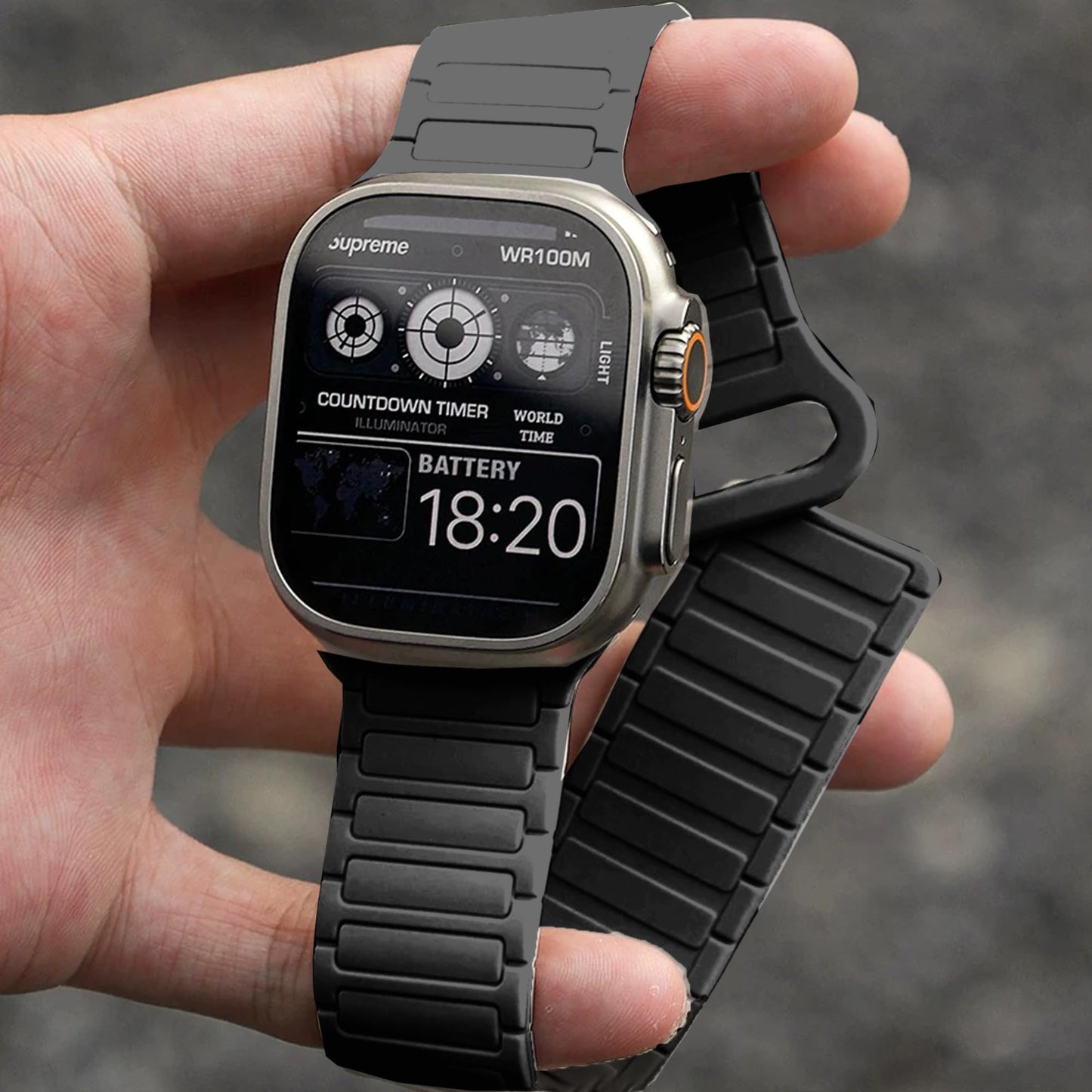 Lamshaw Compatible with TRAUSI Smart Watches Bands, Quick Release Silicone Sport Strap Watchband Compatible with TRAUSI TG08 1.83" HD Smart Watches (Black, 22mm size band)