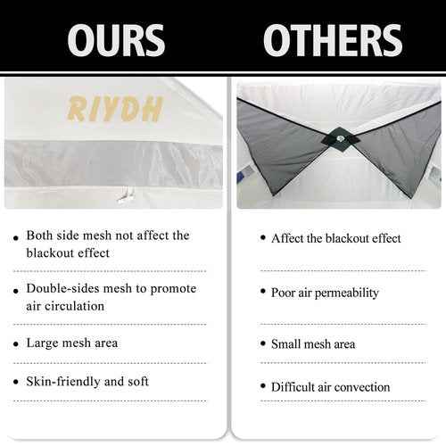Bed Tent Bed Canopy Breathable 100% for Adult and Kids- Original Design Light Reduction 80% Sleeping Dream Tents Indoor Portable Big Space with String Light 3 Doors Twin Full Queen King Size