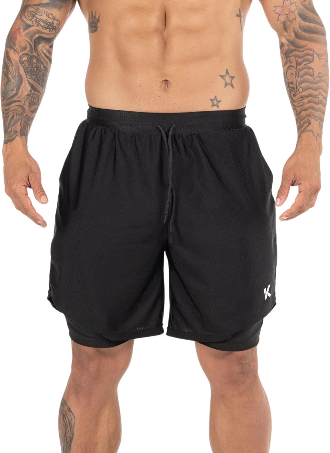 Kewlioo Men's Sauna Shorts - 2-in-1 Heat Trapping Compression Gym Shorts | Athletic Training Bottoms