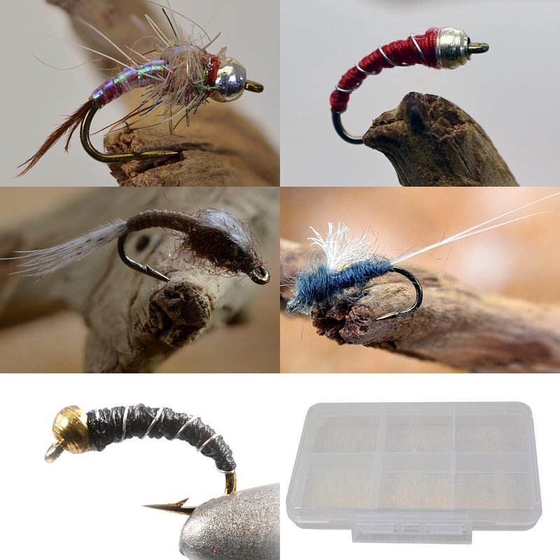 Midge Fly Assortment - Mustad Signature Hooks with Rainbow Warriors & Zebra Midges | Sizes 18, 20, 22