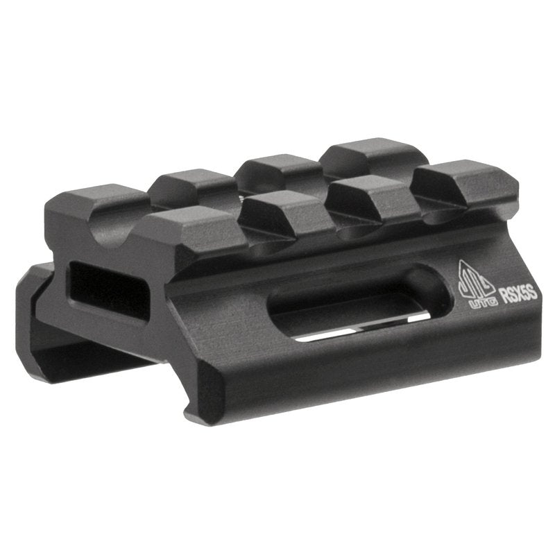 Leapers MT-RSX5S Inc., UTG Super Slim Picatinny Riser Mount, 1/2" Height, 3 Slots, Black