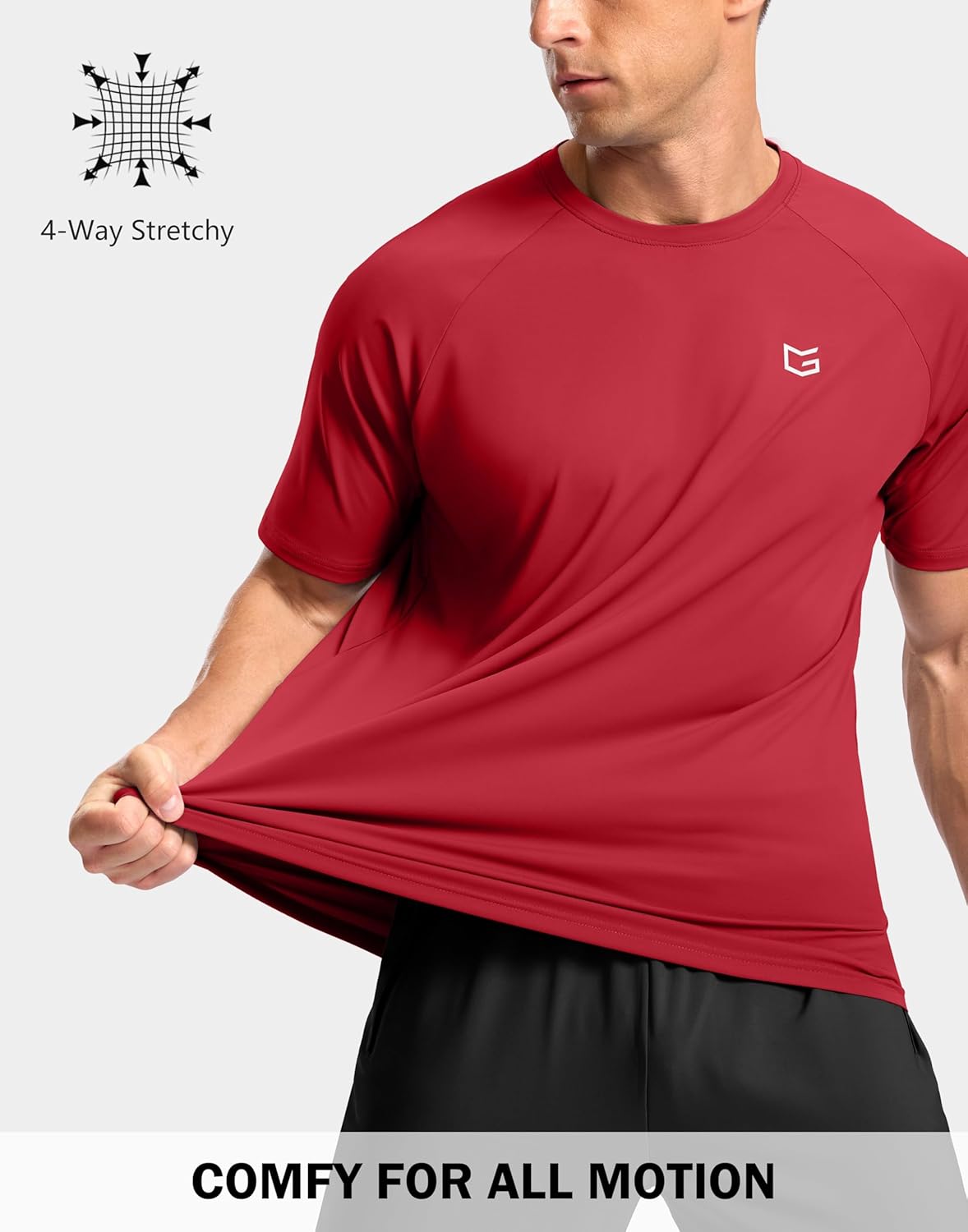 Men's Athletic Workout T-Shirts - Moisture Wicking Cooling Performance Tee for Gym & Running | Short Sleeve