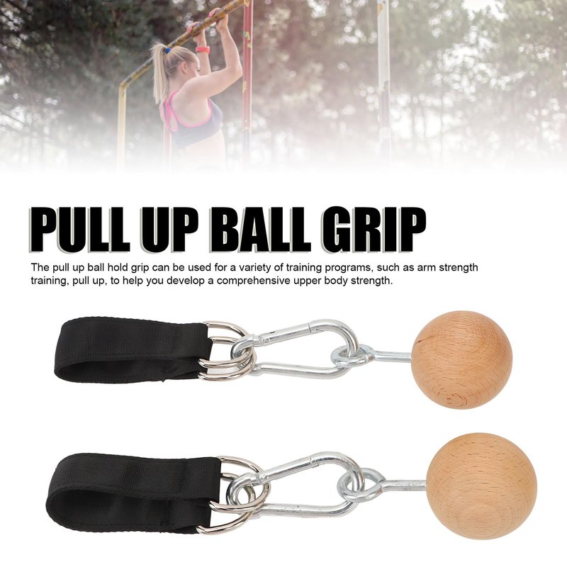 Tissting Pull Up Ball Grip, Wooden Nonslip Training Tool for Strength Enhancement - Versatile Home Gym Equipment for Arm and Hand Strengthening, Compact and Portable for Indoor and Outdoor Use