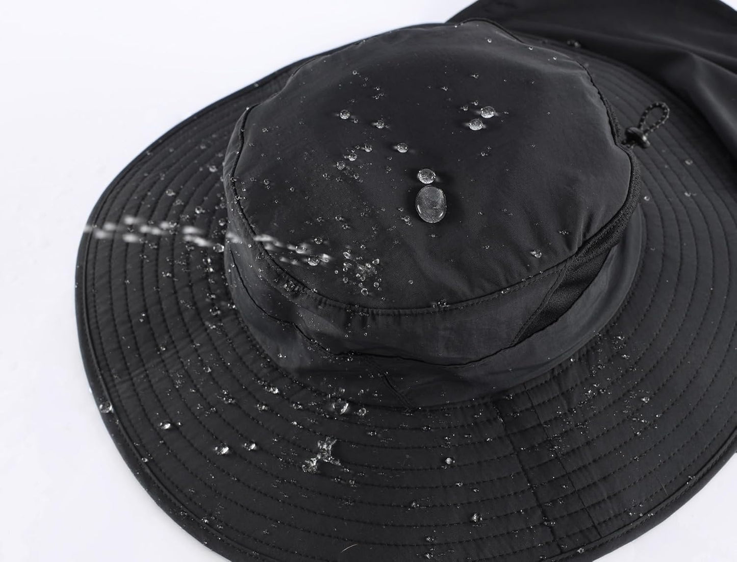 UPF 50+ Wide Brim Sun Hat with Neck Flap | Summer Bucket Hat for Gardening & Fishing