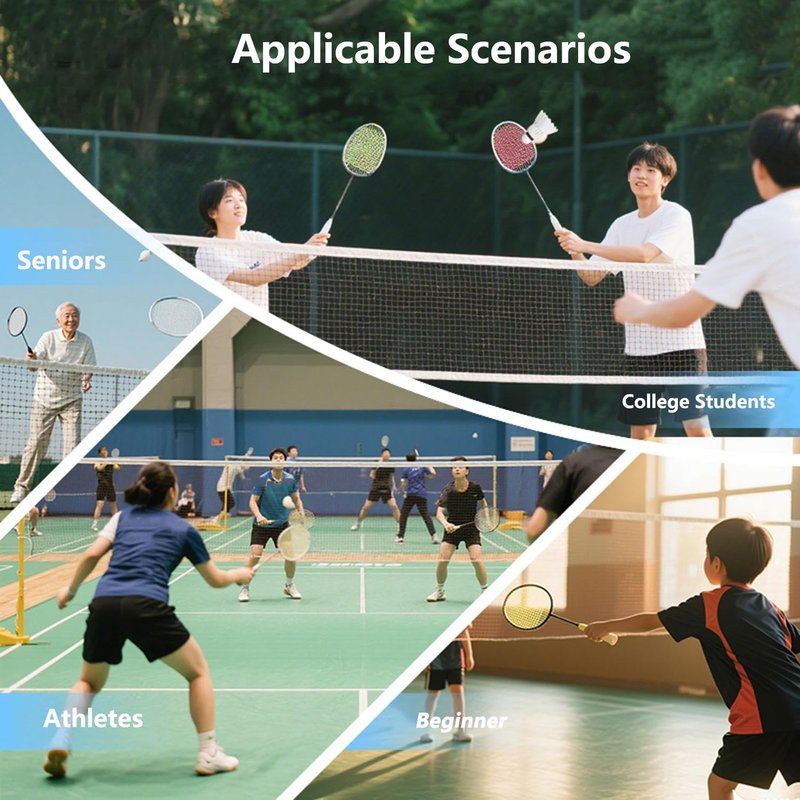 PFVMSQA Badminton Racket Set,82g Offensive Defensive Durability Professional Badminton Racket,with 2 Shuttlecocks and 1 Carrying Bag,for Training,Sports and Entertainment